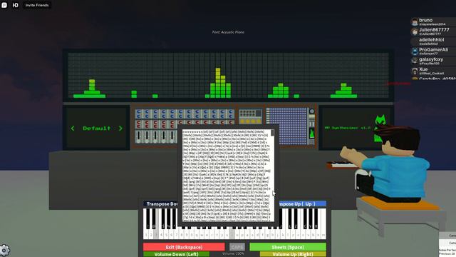 playing rushi in roblox piano смотреть онлайн