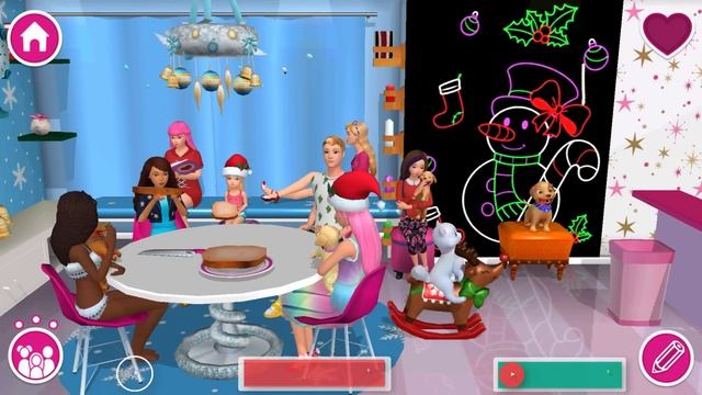 Barbie Dreamhouse Adventures - Barbie & Friends Design, Dance, Christmas Party - Game For Girls - P