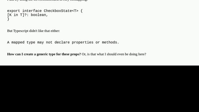 In Typescript / React, how do I create a component with generic types for its props? смотреть онлайн