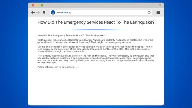 How Did The Emergency Services React To The Earthquake? - CountyOffice.org смотреть онлайн
