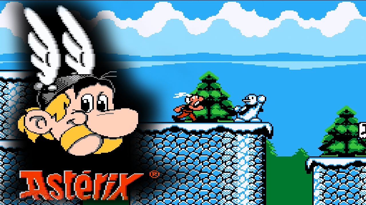 Asterix Dendy Денди NES Nintendo Famicom обзор и полное прохождение со взломом на энергию смотреть онлайн