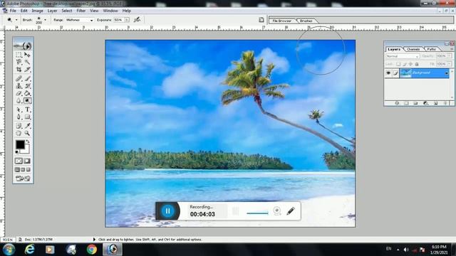 Photoshop 7 Dodge Burn Sponge tool lesson 14 смотреть онлайн
