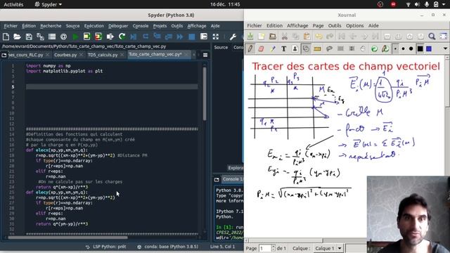 Tuto : Tracer une carte de champ vectoriel 2D avec Python (Bac à Bac+2) смотреть онлайн