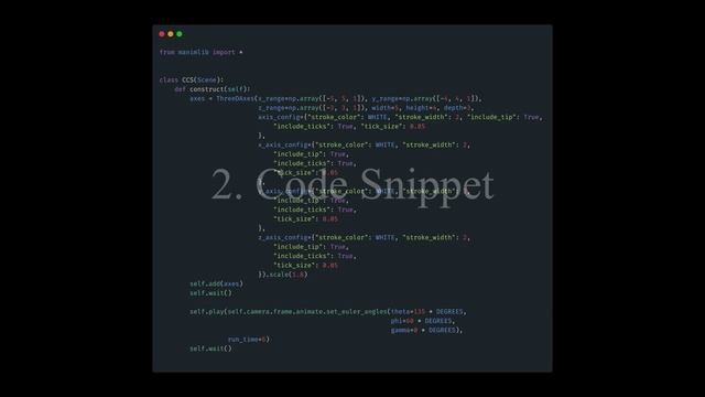 Manim Example | How to Show Three-Dimensional Cartesian Coordinate System in Manim (OpenGL Version) смотреть онлайн