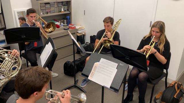 "76 Trombones" performed by the Colburn Brass Quintet смотреть онлайн