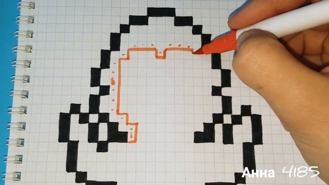 Как Рисовать Кольта по Клеточкам Brawl stars pixel art смотреть онлайн