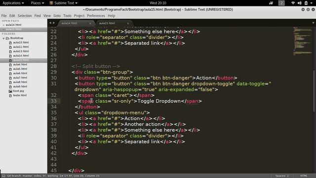 Aula 15 - Dropdown menus com Bootstrap смотреть онлайн