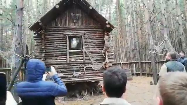 Избушка на курьих ножках в сказочном лесу смотреть онлайн