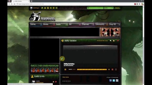 скачиваем музыку из Newgrounds