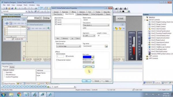 WinCC Online Table Control ActiveX Controls WinCC Siemens HMI