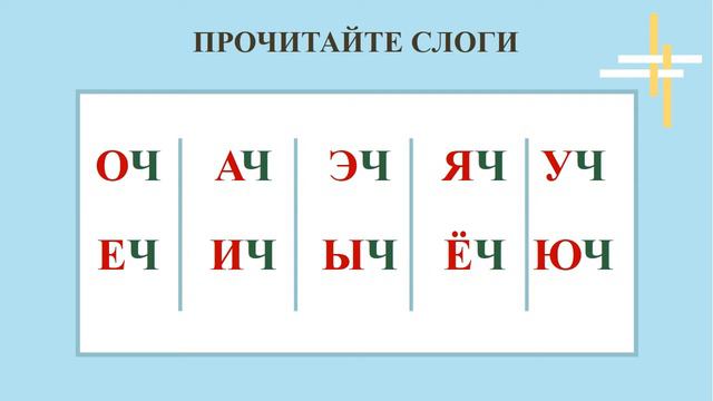 Чтение слогов. Буква Ч смотреть онлайн