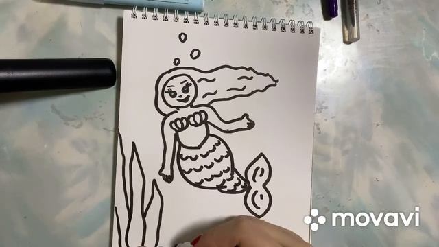 Рисуем русалочку смотреть онлайн