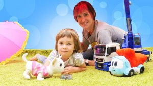 Веселая школа с Машей Капуки Кануки и Бьянкой: Грузовичок Лёва попал под сильный дождь