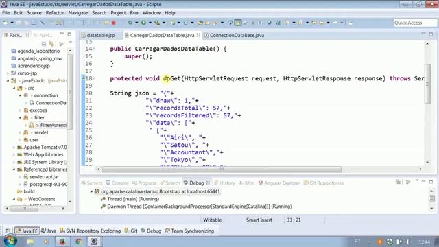 DataTable jQuery Server-side em Java - Parte 3 смотреть онлайн