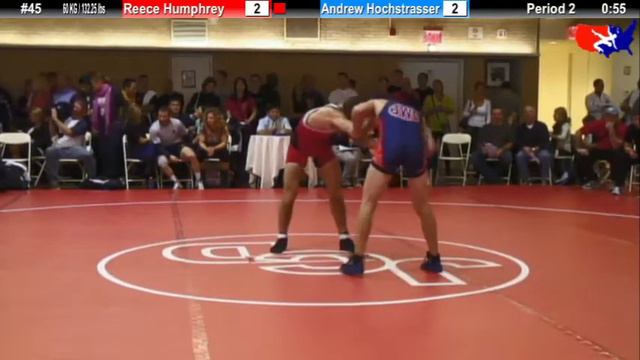 NYAC FS 60 KG / 132.25 lbs: Reece Humphrey vs. Andrew Hochstrasser смотреть онлайн