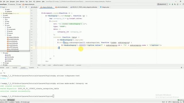 jQuery Ajax Dynamic Dropdown in Laravel 7 смотреть онлайн