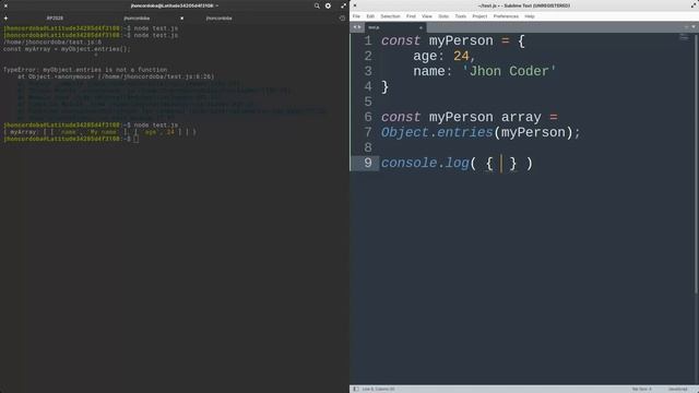 Convertir un objeto en un arreglo (Object.entries static method) смотреть онлайн