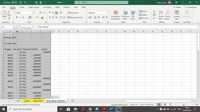 Menyusun Buku Besar Menggunakan Excel смотреть онлайн