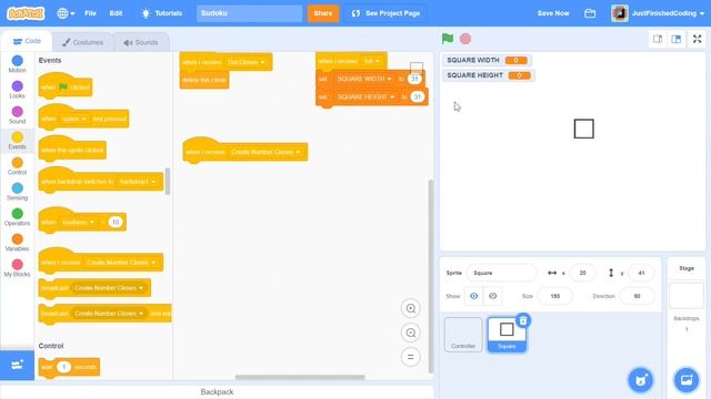 Sudoku Application - Part 1 | Scratch 3.0 Tutorials | Just Finished Coding! смотреть онлайн
