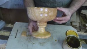 Конфетница из Ясеня на Токарном по дереву