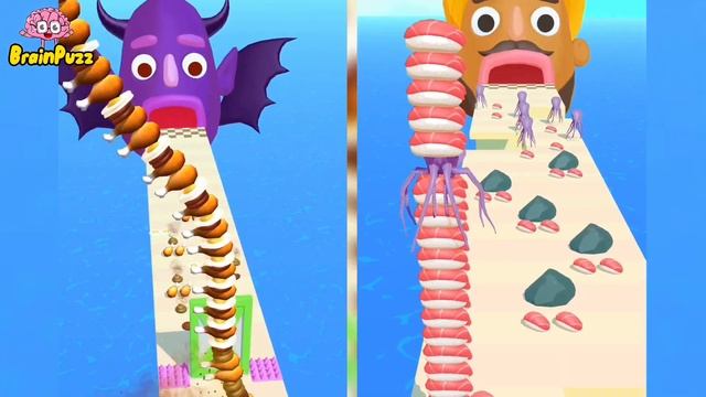 Sandwich Runner BATTLE CHALLENGE - All Levels Gameplay Ios Android Walkthrough Satisfying Games