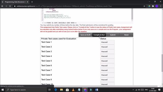 NPTEL: Programming ,Data Structures and Algorithms Using Python Week 2 Programming assignment answe смотреть онлайн