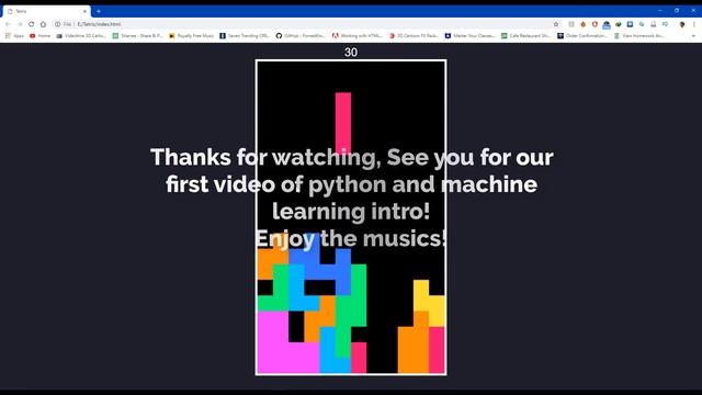 Tetris Game with HTML, CSS, and JavaScript смотреть онлайн