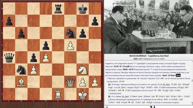 Ботвинник - Капабланка АВРО Турнир 1938 Год. Знаменитая Комбинация Ботвинника! смотреть онлайн