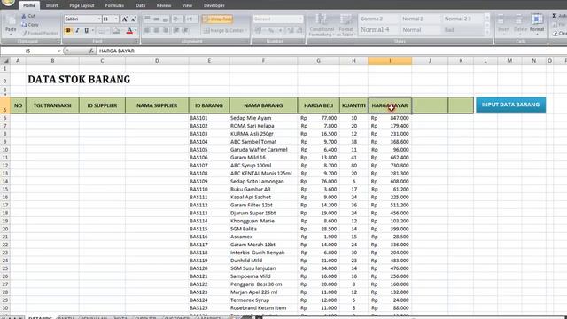 Tahap 1 Membuat Design | Aplikasi Transaksi Penjualan Excel смотреть онлайн