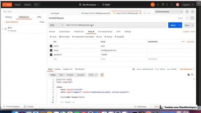 #3 Laravel API Tutorial | Create Laravel 8 Post API | Laravel 8 Post API / Rest API With Post Metho