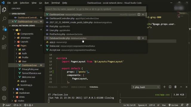 Social Network: Laravel 8 and Inertia - Ep.#19 User Posts (Part 1): Dashboard Posts смотреть онлайн