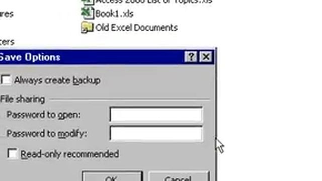 Microsoft Office Excel 2000 Password protect workbook смотреть онлайн