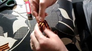 Георгиевская ленточка. Канзаши. Зефирка
