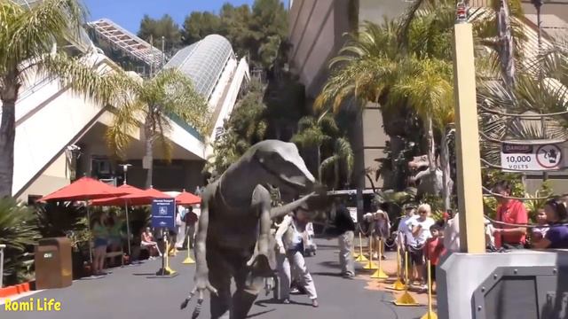 DINOSAURS | UNIVERSAL STUDIOS HOLLYWOOD | Part 3 | JURASSIC PARK | CALIFORNIA смотреть онлайн