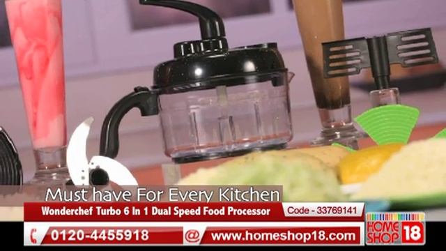 Homeshop18.com - Wonderchef Turbo 6 In 1 Dual Speed Food Processor смотреть онлайн