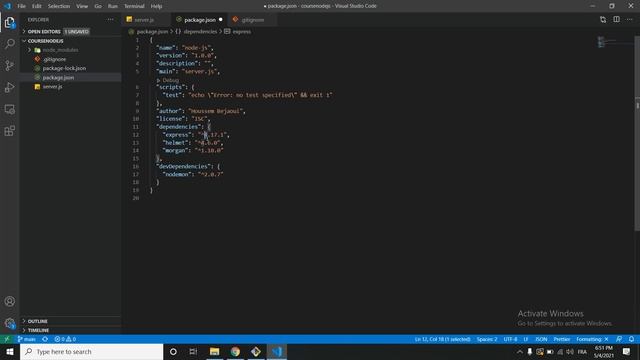 Course NodeJs In Arabic | 9 resolve version In package.json смотреть онлайн