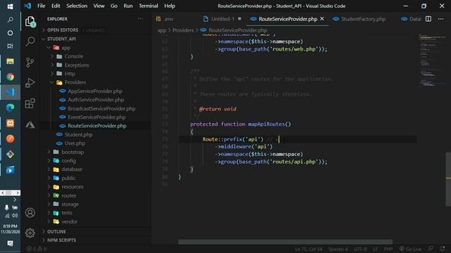 Laravel Restful API with Postman Resource Controller Part 1 смотреть онлайн