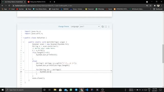 Java String Tokens | HackerRank Solution смотреть онлайн