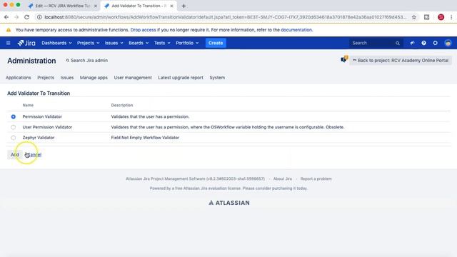 JIRA Workflow Tutorial #5 - JIRA Workflow Validators смотреть онлайн