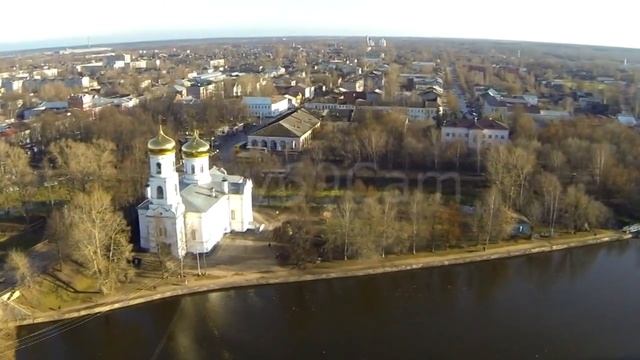 Вышний Волочек с высоты птичьего полета смотреть онлайн