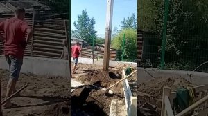 Монтаж опоры освещения