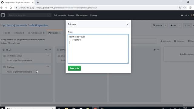 ? Curso GIT e GITHUB - KANBAN - Gerenciando projetos (aba Projects) com o ferramenta nativa. #14 смотреть онлайн