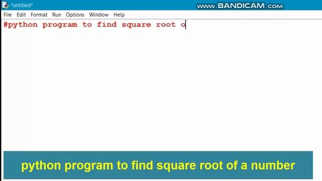 Python program to find square root of a number ! Python programming смотреть онлайн