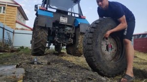 Ремонт переднего колеса на МТЗ. Разбортовка колеса
