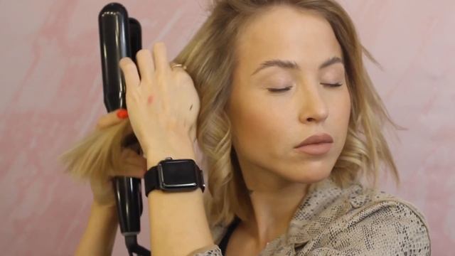 Локоны за 5 минут на короткие волосы с помощью утюжка❤️ смотреть онлайн