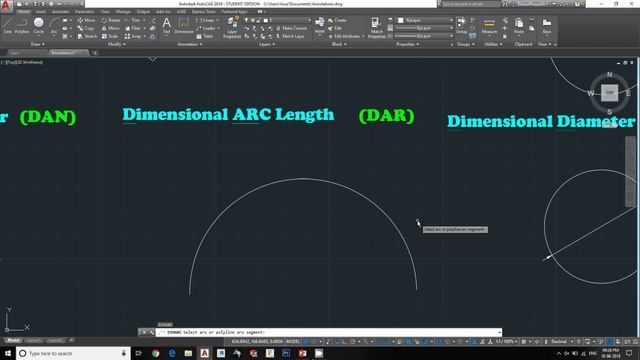 Auto CAD Beginners Tutorial 14 DIMLINEAR,DIMRADIUS and all Dimensional Annotations смотреть онлайн