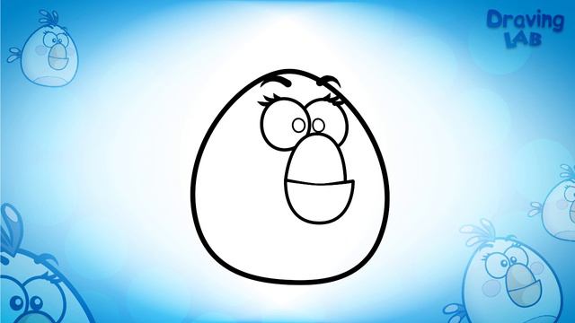 How to Draw White Bird from Angry Bird (Matilda) - Step by Step Lessons for Kids! смотреть онлайн