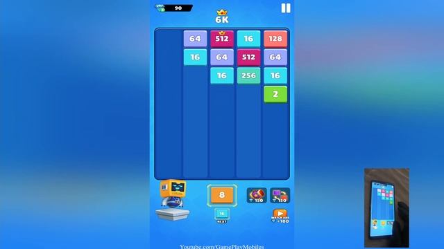 X2 Block 2048 Merge Number - Gameplay Walkthrough смотреть онлайн