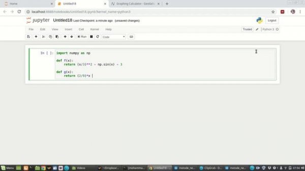 1.d. Metode Newton - dengan Program Python