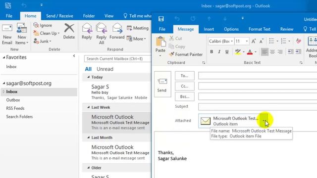 How to forward mail as attachment in Outlook смотреть онлайн